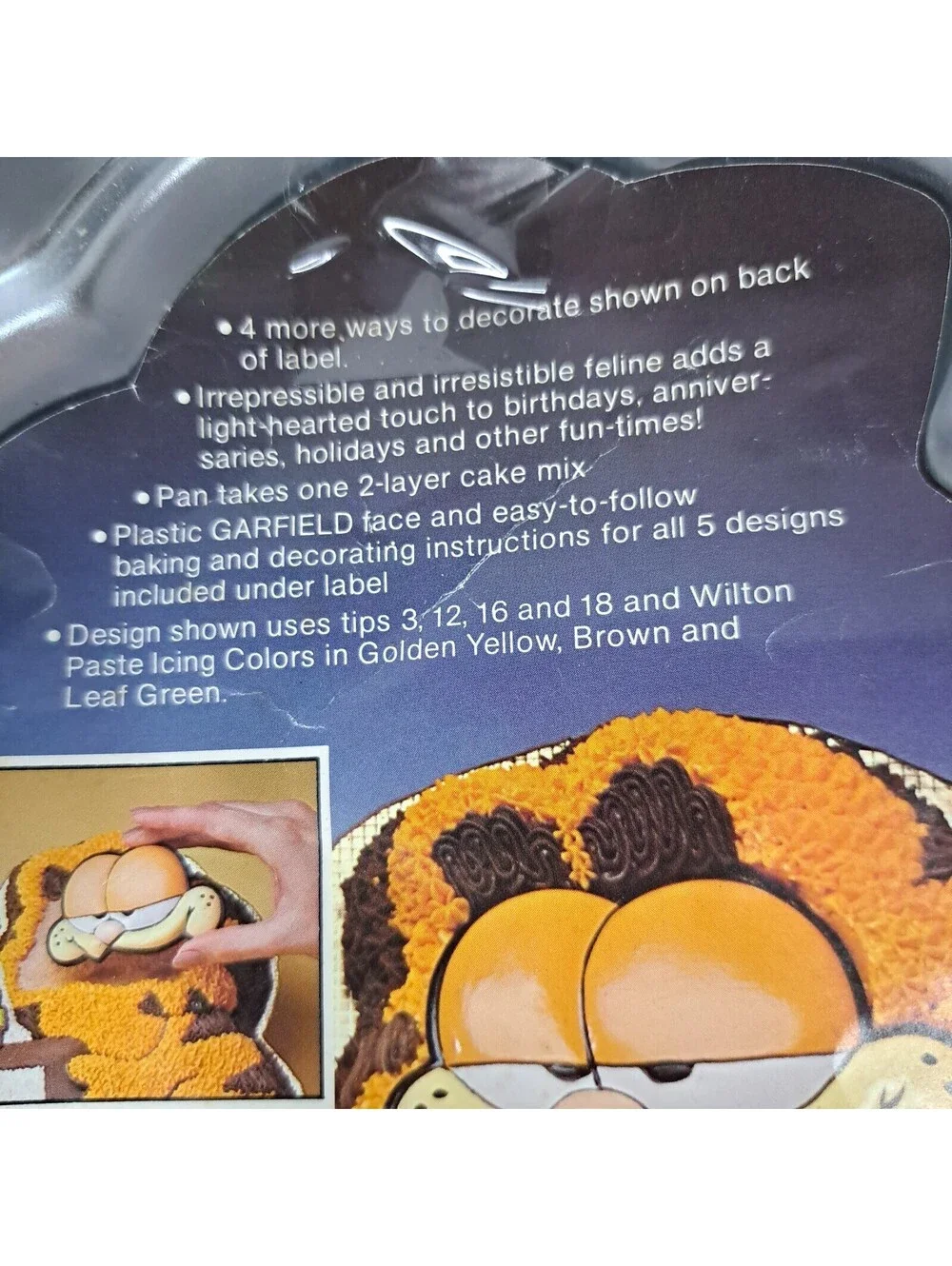 Vintage 1978 Garfield Wilton Happy Birthday Jon Cake Pan 2105-2447 Mold New NOS